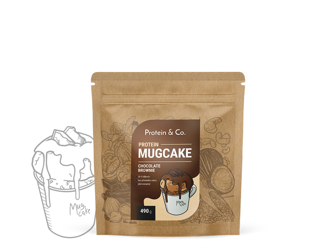 Protein & Co. Protein MugCake 490 g Vyber si z těchto lahodných příchutí: Chocolate brownie