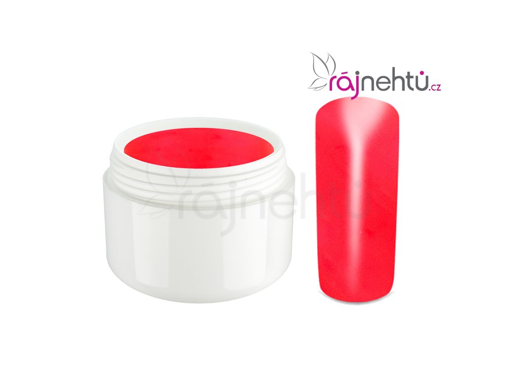 Raj nechtov Farebný UV gél NEON - Red - Červený 5ml