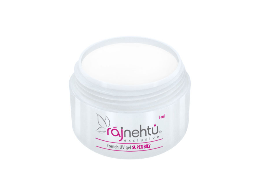 Ráj nehtů UV gel FRENCH - super bílý - 5 ml