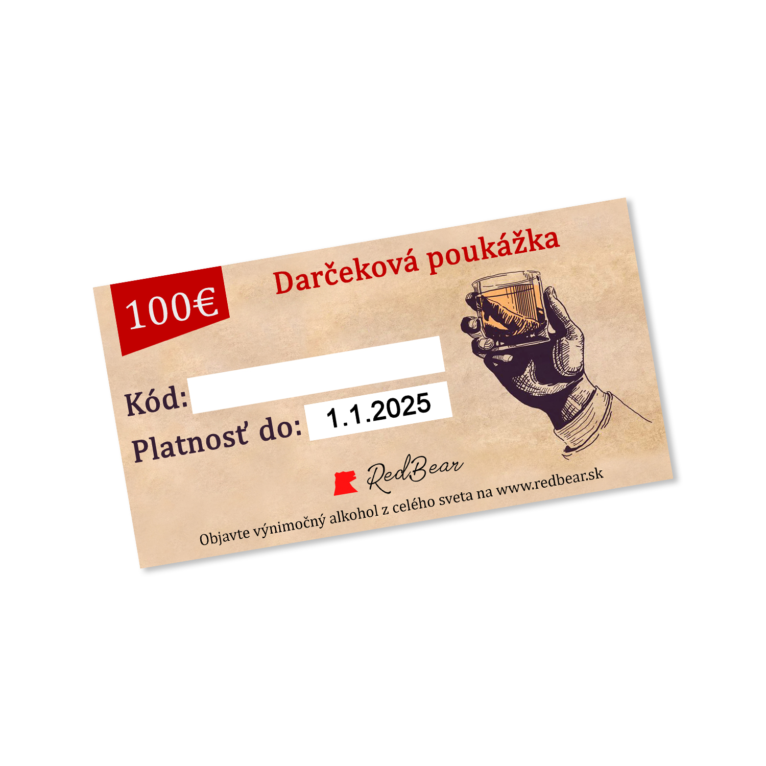 Darčeková poukážka 100€ (e-mailom)