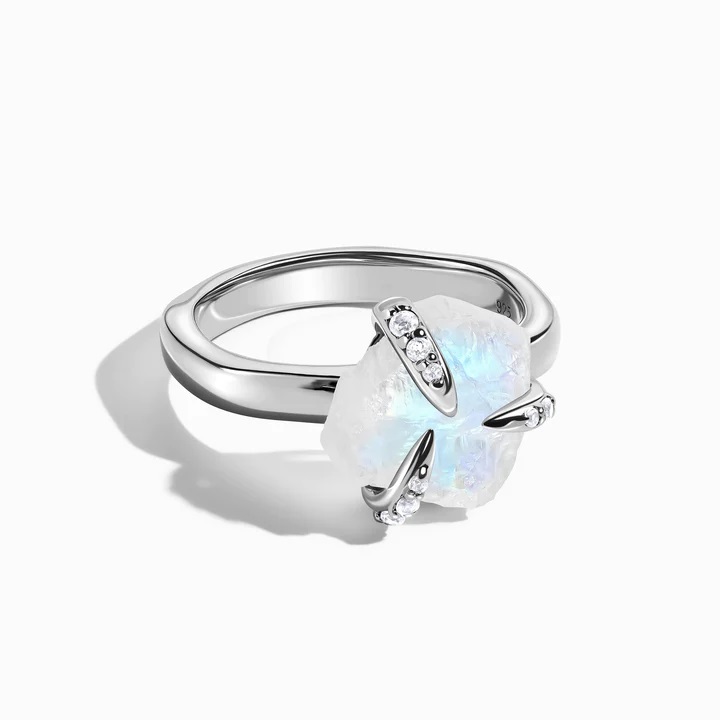 Royal Fashion stříbrný prsten GU-DR21589R-SILVER-MOONSTONE-TOPAZ Velikost: 10 (EU: 61-63)