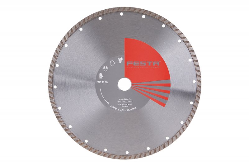 FESTA Kotouč diamantový TURBO 300x3,3x25,4mm