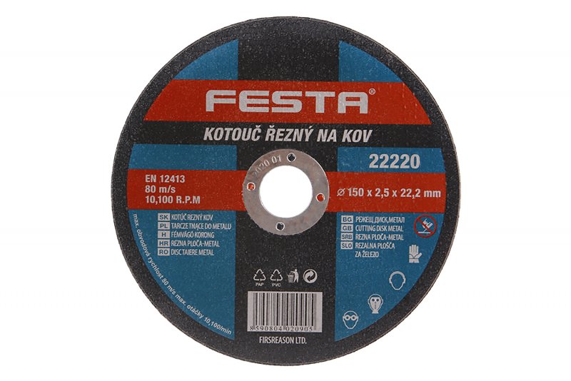 FESTA Kotouč řezný na kov 150x2,5x22,2mm