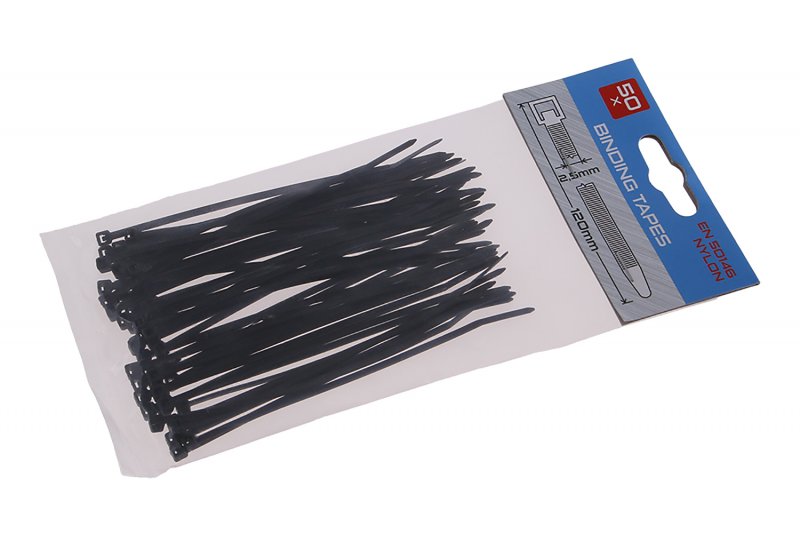 FESTA Pásky vázací 120x2,5mm 50ks černá