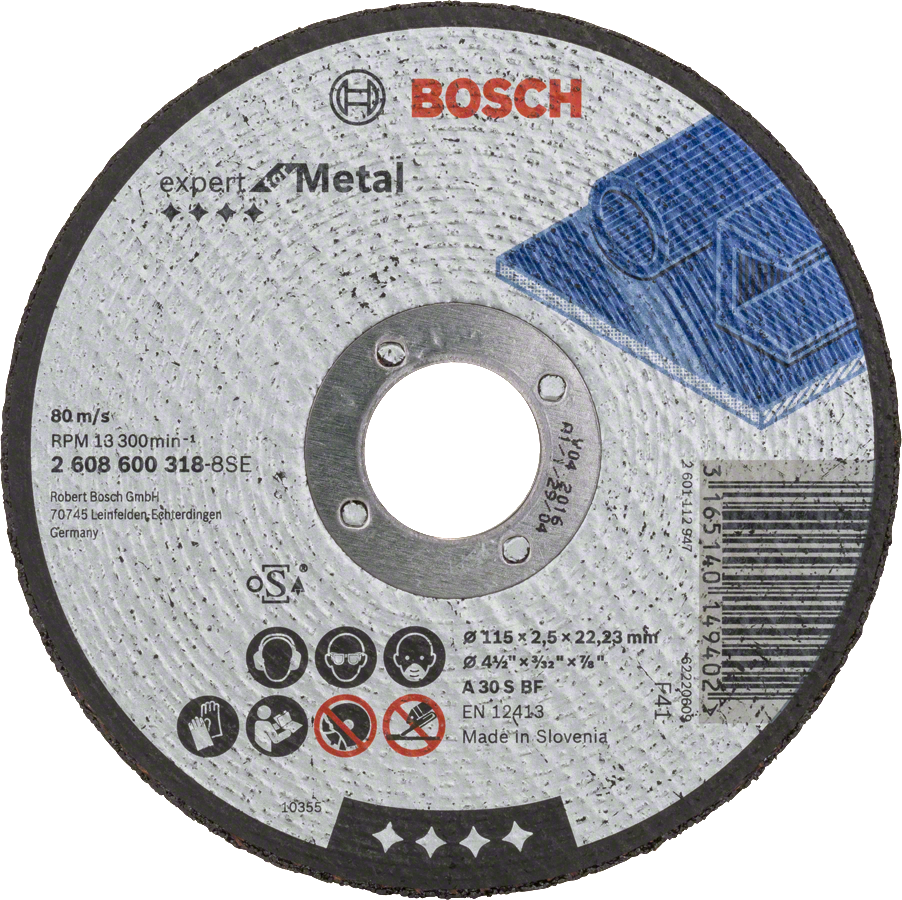 BOSCH Expert for Metal rovný dělící kotouč na kov 115mm (2.5 mm)