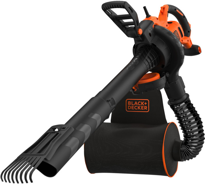 BLACK+DECKER BLACK and DECKER BEBLV301 zahradní vysavač a foukač listí 3v1 + hrabičky na listí