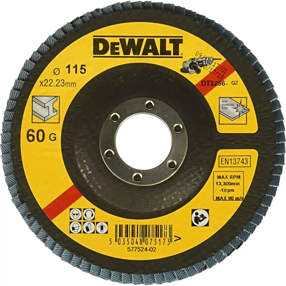 DeWALT DT3256 (G60) 115mm lamelový kotouč na kov - středně hrubý, lomený