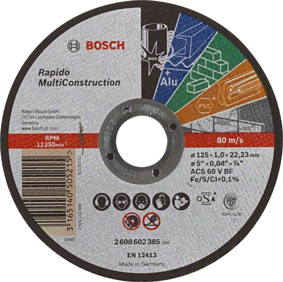 BOSCH Rapido Multi Construction univerzální dělící kotouč 125mm (1.0 mm)