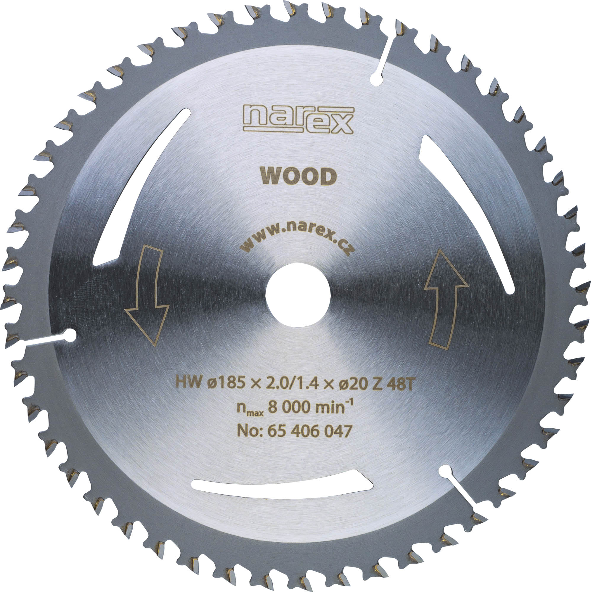 NAREX pilový kotouč WOOD 185 × 2,0/1,4 × 20 Z48T