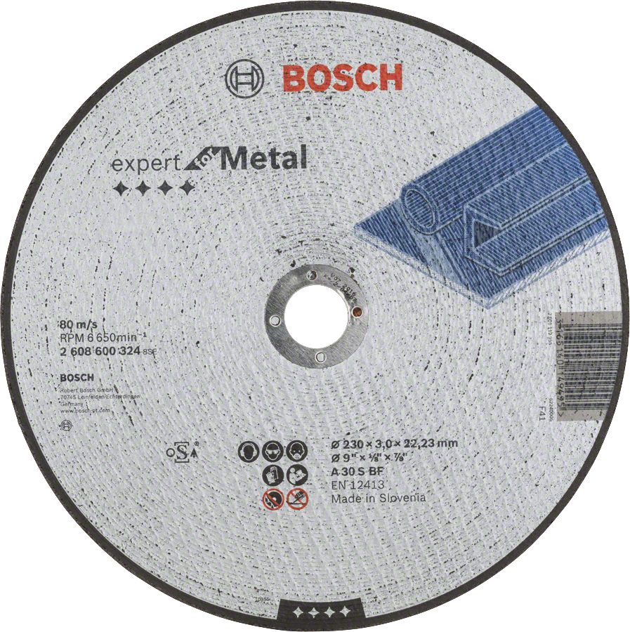 BOSCH 230x22,23mm rovný řezný kotouč na kov Expert for Metal (3 mm)