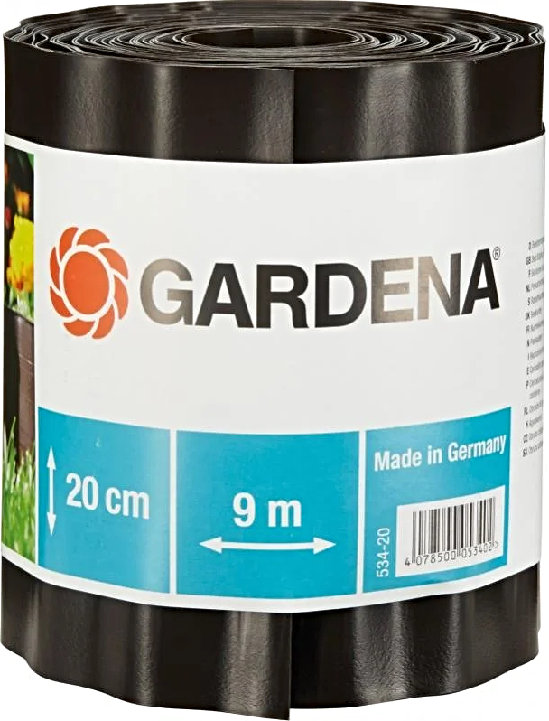 GARDENA 534-20 hnědá obruba záhonů o délce 20 m (9 cm)