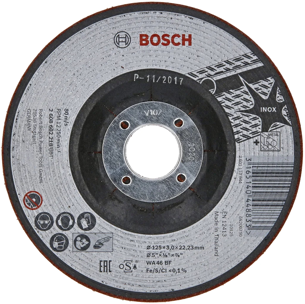 BOSCH polopružný brusný kotouč na nerez 125mm (3 mm)