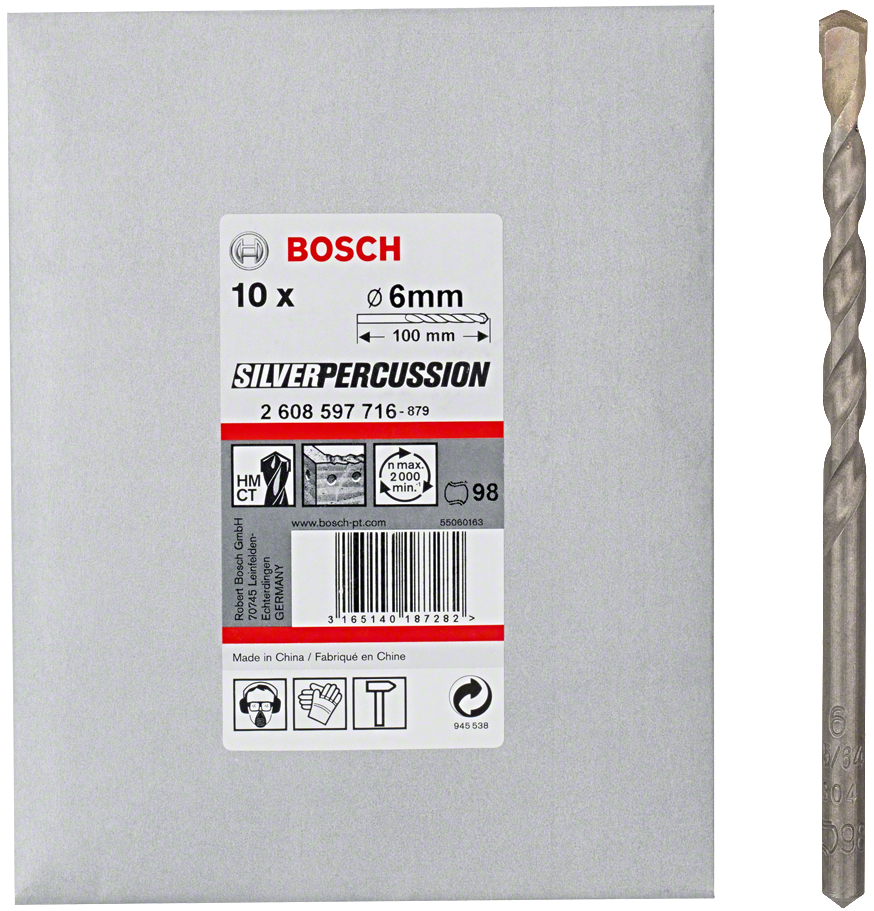 Bosch vrták CYL-3 Silver Percussion (10 ks) 6x60x100mm