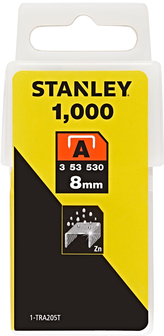 STANLEY 1-TRA205T spony LD typ A - 11,3 mm, délka 8 mm, 1000 ks