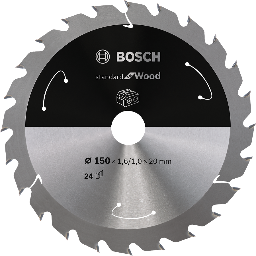 BOSCH 150x20mm pilový kotouč na dřevo Standard for Wood (24 zubů)