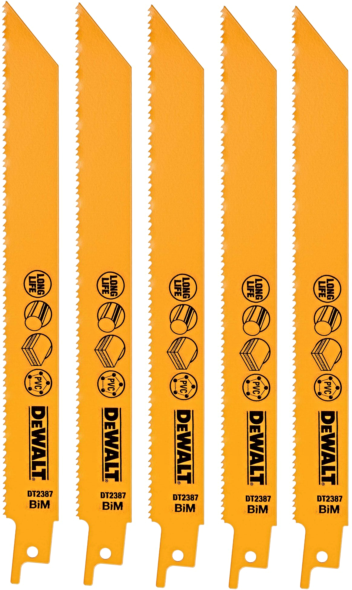 DeWALT DT2387 uni plátek na pevné plasty, 203 mm (5 ks)