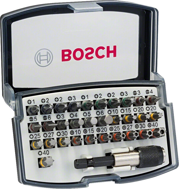 BOSCH 32dílná sada šroubovacích bitů Extra Hard + magnetický držák bitů