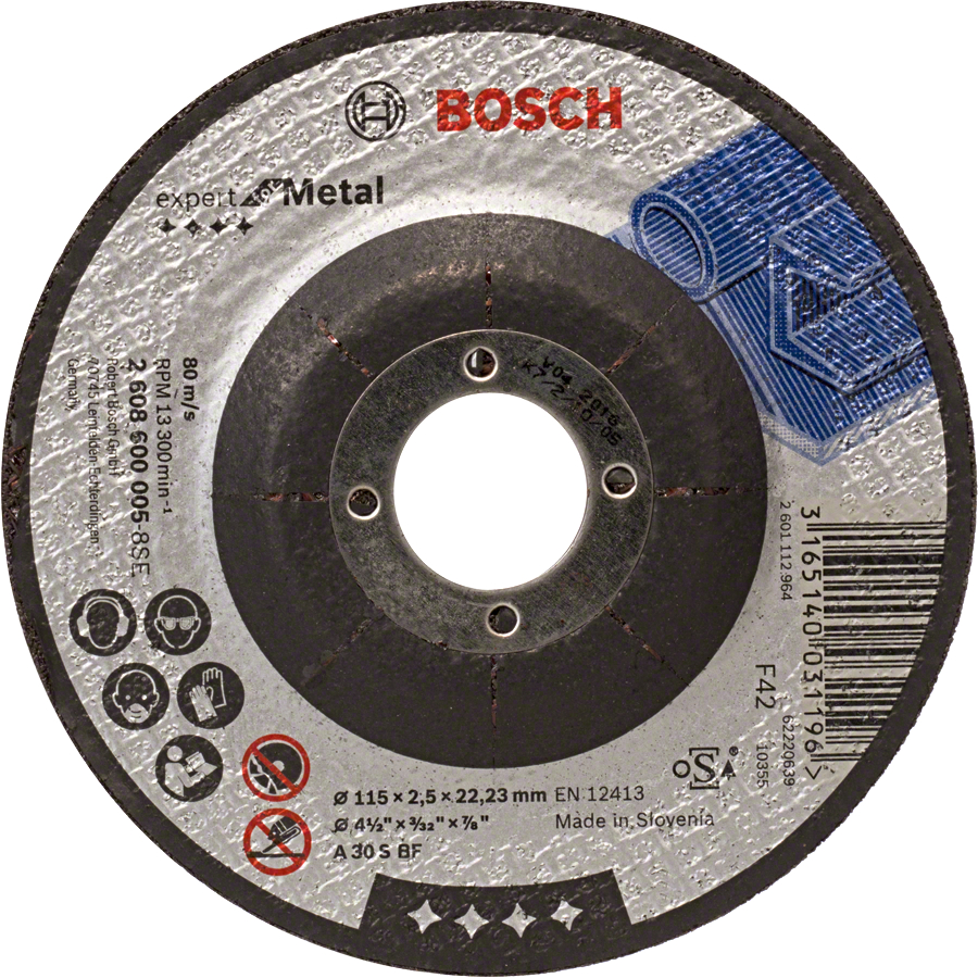BOSCH 115x22,23mm dělicí kotouč na kov Expert for Metal (2.5 mm) - profilovaný
