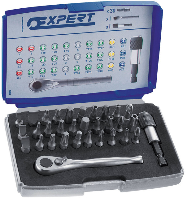 TONA EXPERT E131702 32dílná sada 1/4" bitů o délce 25 mm