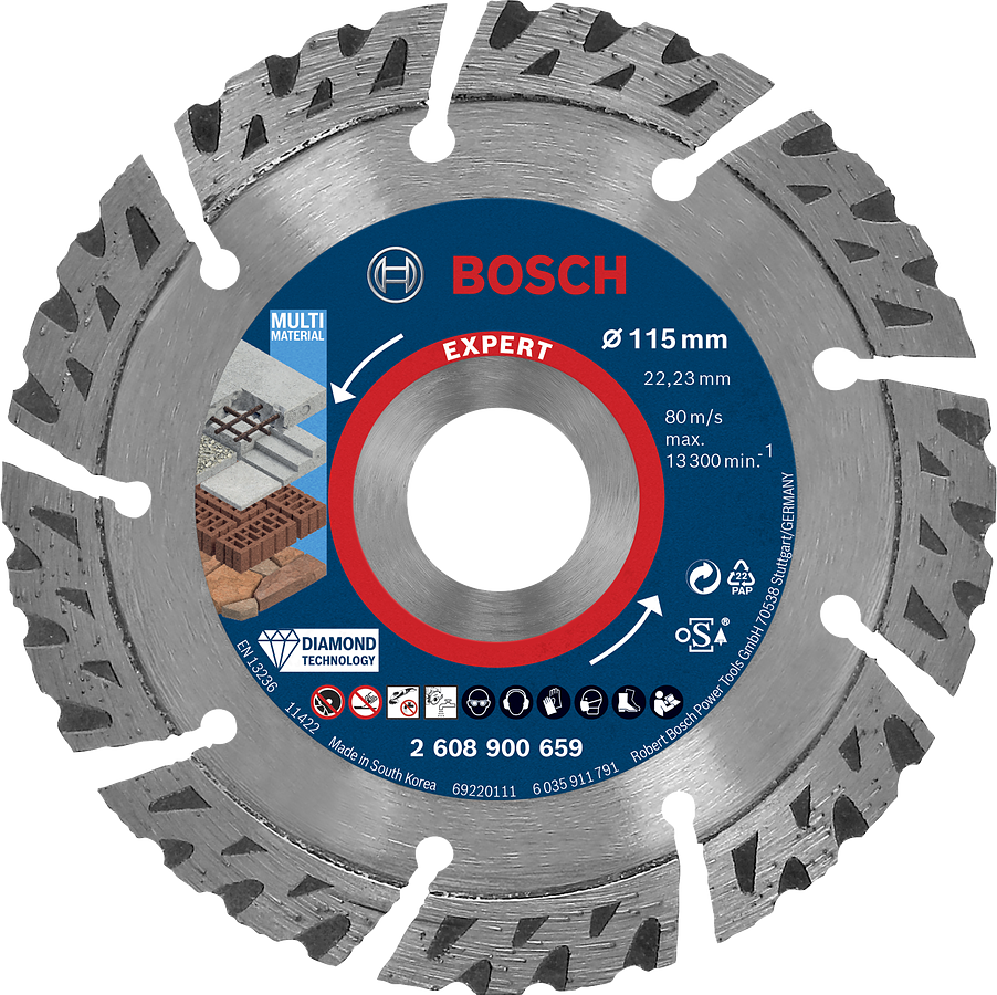 BOSCH Expert 115x22,23mm diamantový řezný kotouč MultiMaterial (2,2 mm)