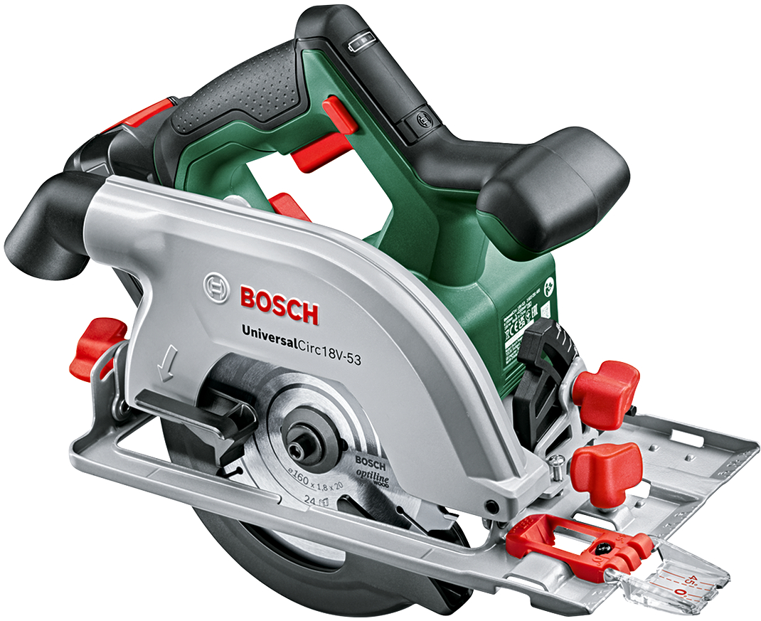 BOSCH UniversalCirc 18V-53 (1x2,5Ah) akumulátorová ruční okružní pila Power for ALL