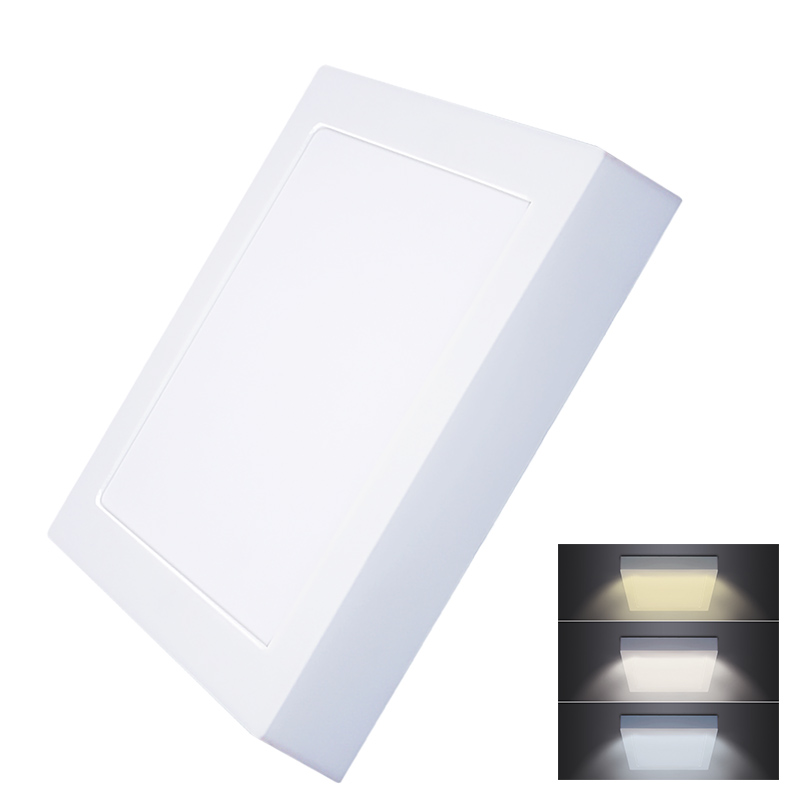 SOLIGHT WD173 LED mini panel CCT, přisazený, 18W, 1530lm, 3000K, 4000K, 6000K, čtvercový