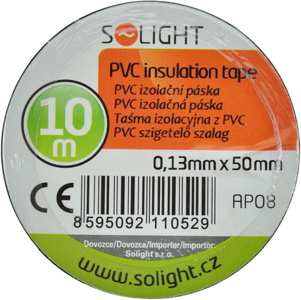 SOLIGHT AP08 izolační páska, 50mm x 0,13mm x 10m, černá