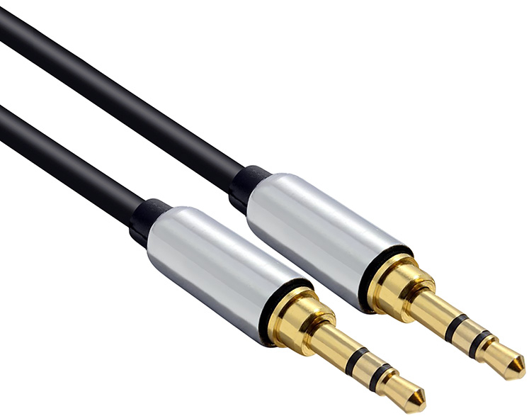 SOLIGHT SSA1101 JACK audio kabel, JACK 3,5mm konektor - JACK 3,5mm konektor, stereo, blistr, 1m