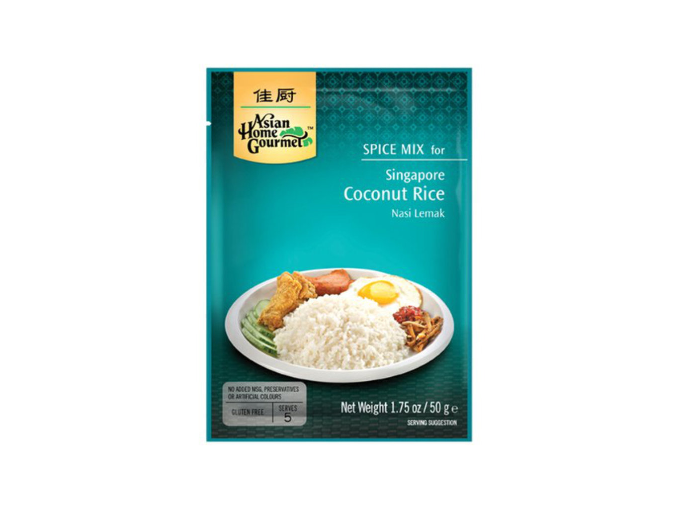 Asian Home Gourmet Směs na kokosovou rýži Nasi Lemak (Singapur) 50g