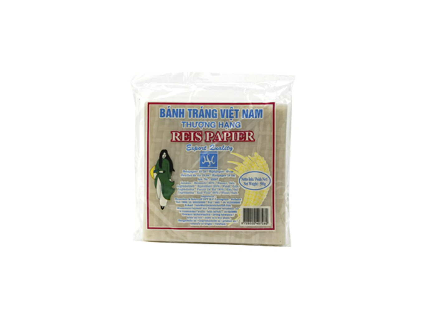 HS Vietnamský rýžový papír - čtvercový 19cm 500g
