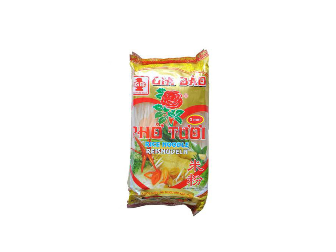 Gia Bao Rýžové nudle na polévku Pho 4mm 500g