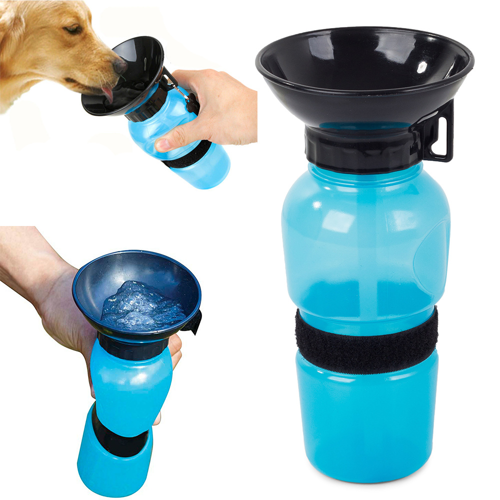 Verk 15538 Cestovní láhev pro psy s miskou 500 ml, color