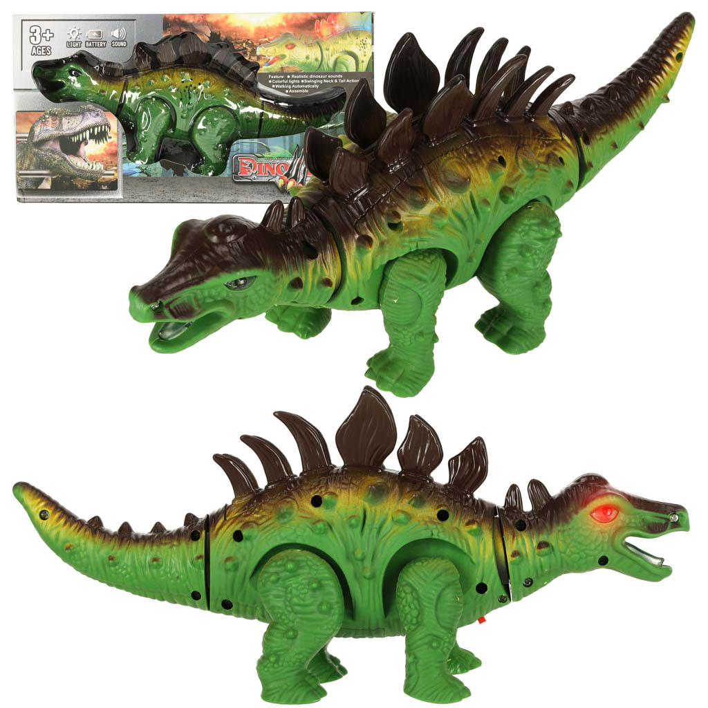 KIK KX4401 Dálkově ovládaný dinosaurus RC Stegosaurus chodí svítí řve