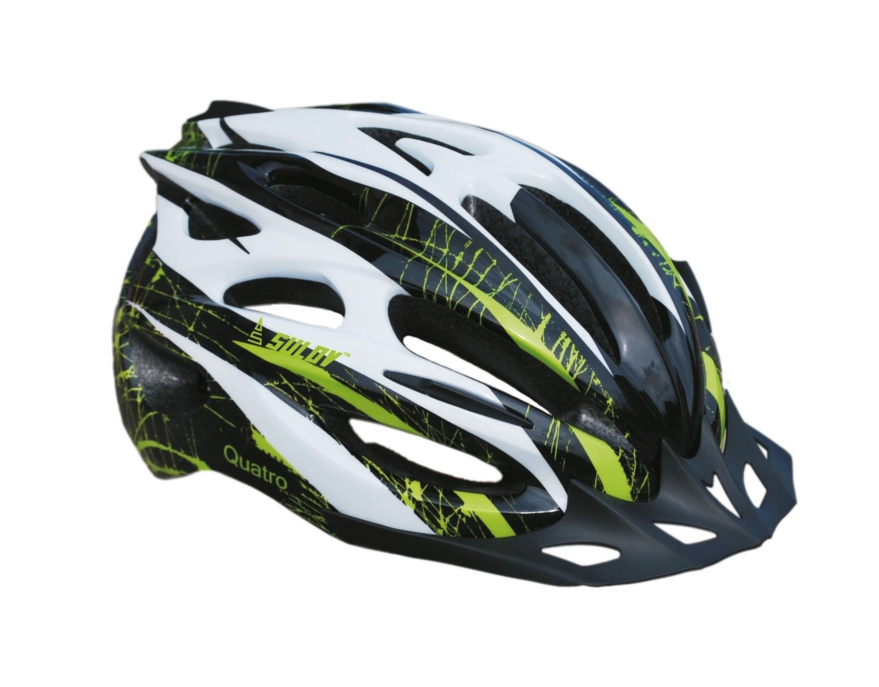 SULOV® Cyklo helma SULOV® QUATRO, černo-zelená Helma velikost: M