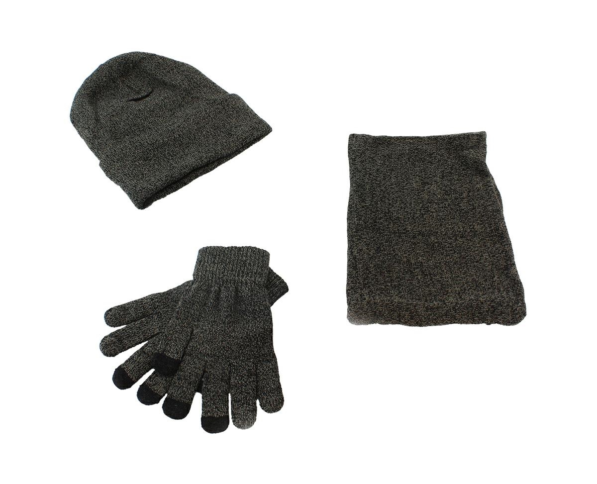 APT Set čepice nákrčník rukavice, šedá, BQ52B