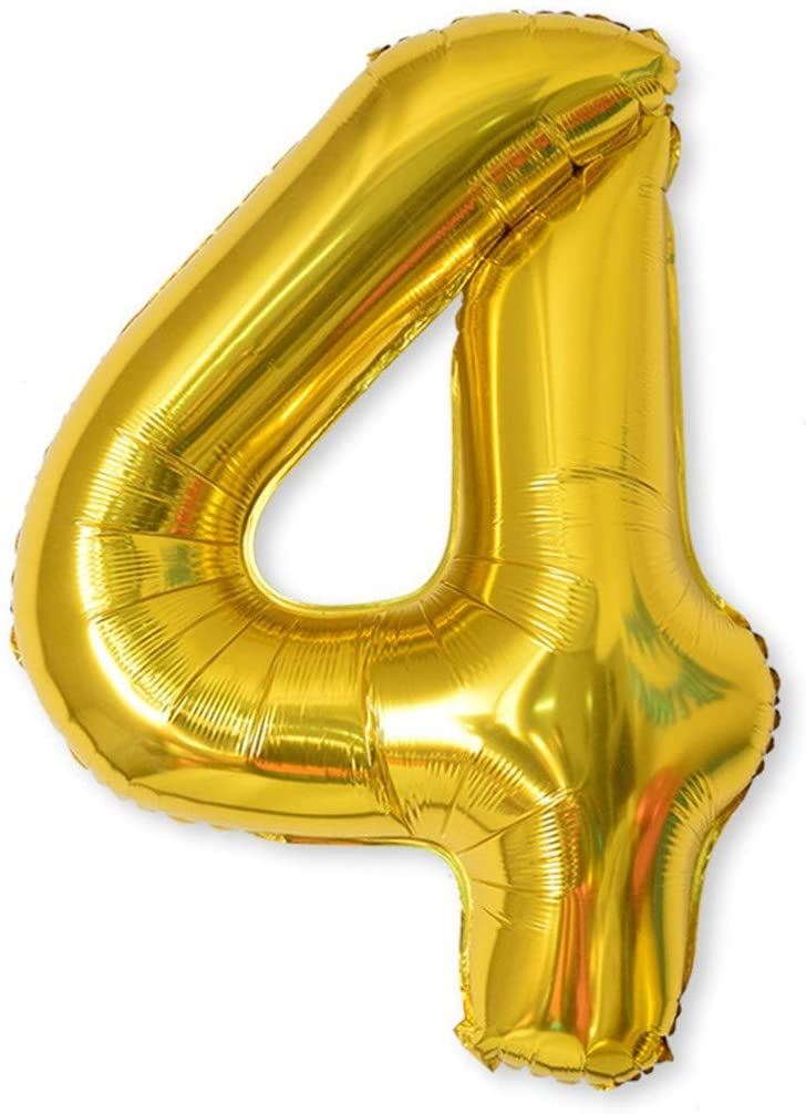 DAALO Nafukovací balónky čísla maxi zlaté - 4