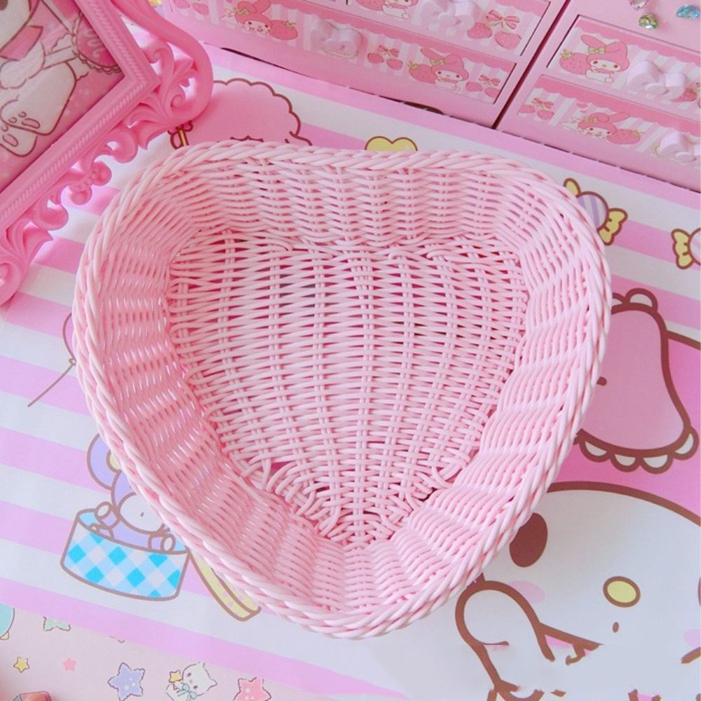 DAALO Plastový košík - růžové srdce