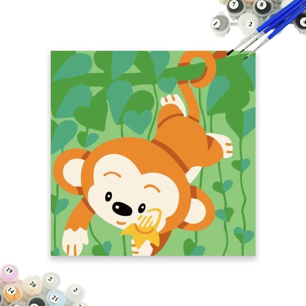 DAALO Malování podle čísel pro děti - opička - AKCE!