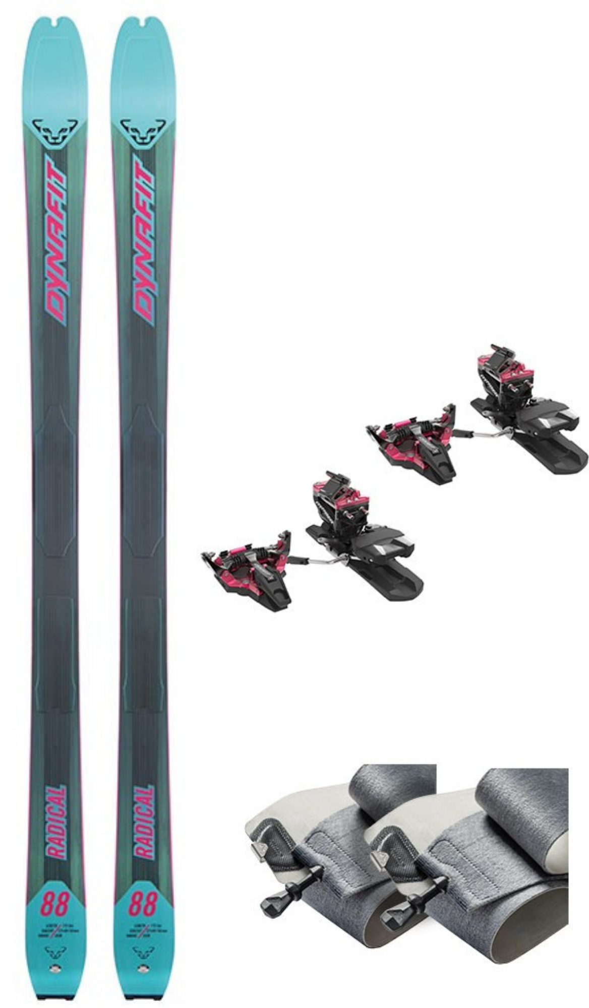 Dynafit Radical 88 Ski + Binding + Skin Velikost: 166 cm