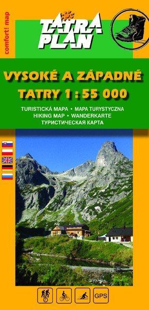 Mapa TATRAPLAN Vysoké a Západné Tatry 1:55 000, SJ Veľkosť: Univerzálna veľkosť