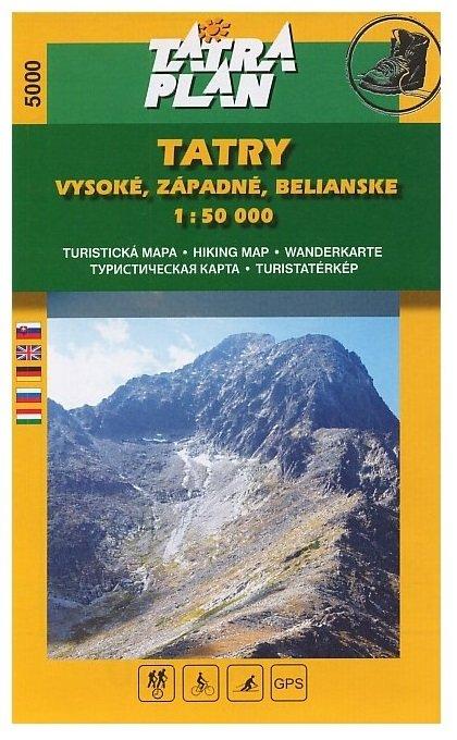 Mapa TATRAPLAN Tatry: Vysoké, Západné, Belianske 1:50 000, SJ Veľkosť: Univerzálna veľkosť