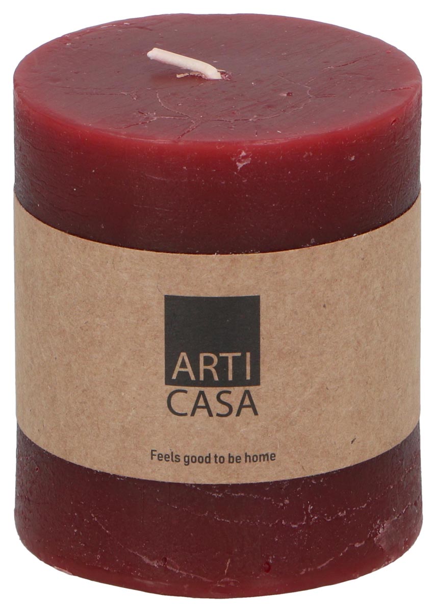 Sloupová svíčka Arti Casa, červená, 7 x 8 cm