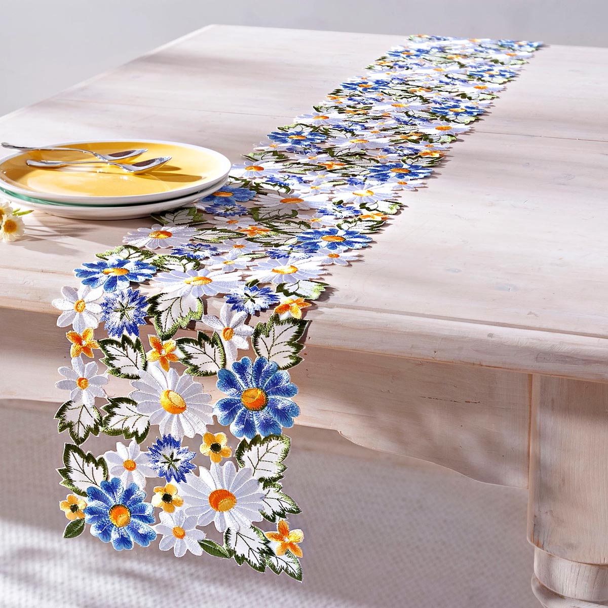 Weltbild Běhoun na stůl Fleurs, 160 x 20 cm