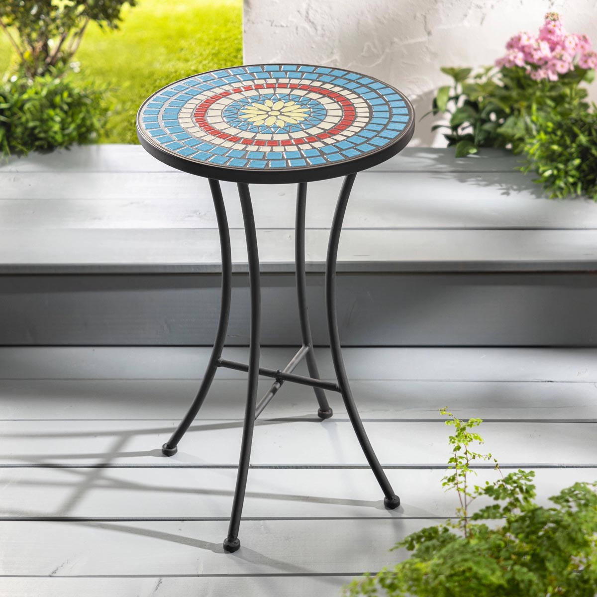 Weltbild Odkládací stolek s keramickou mozaikou