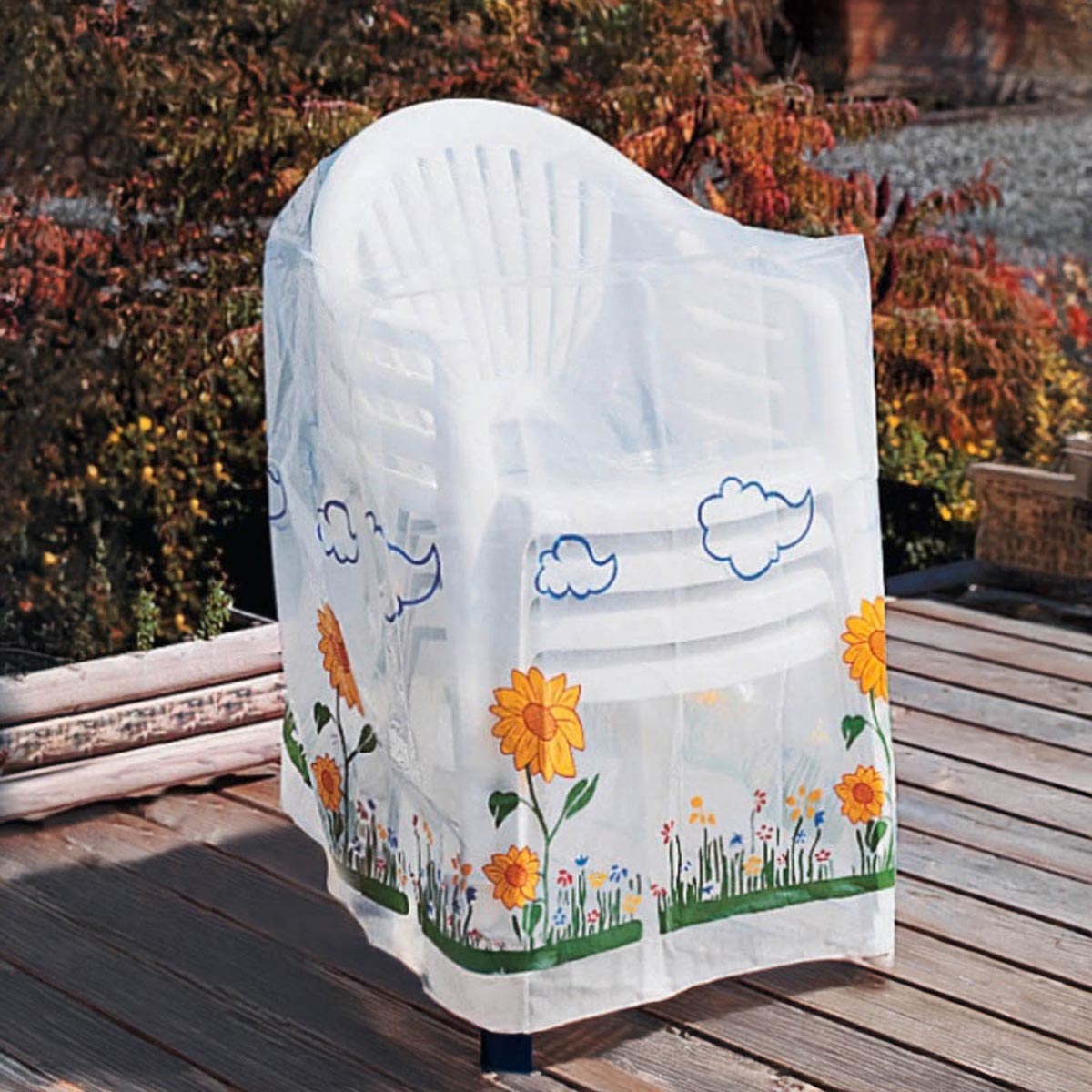Die moderne Hausfrau Ochranný obal na zahradní židle Slunečnice