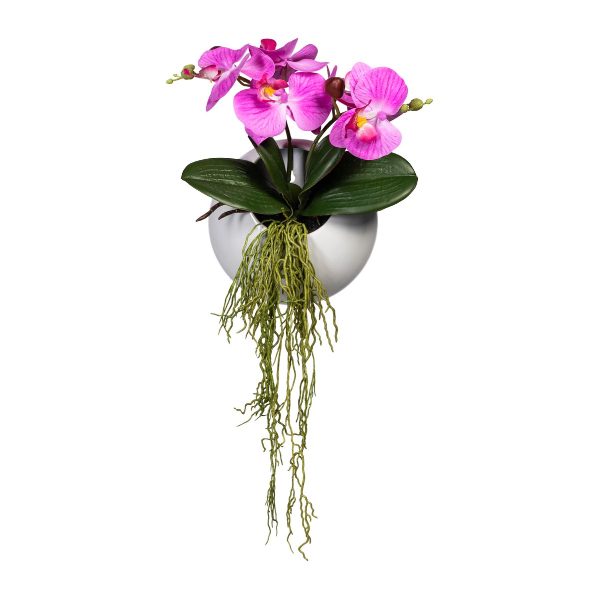 Gasper Umělá květina Orchidej v závěsné váze, tmavě růžová, 25 cm