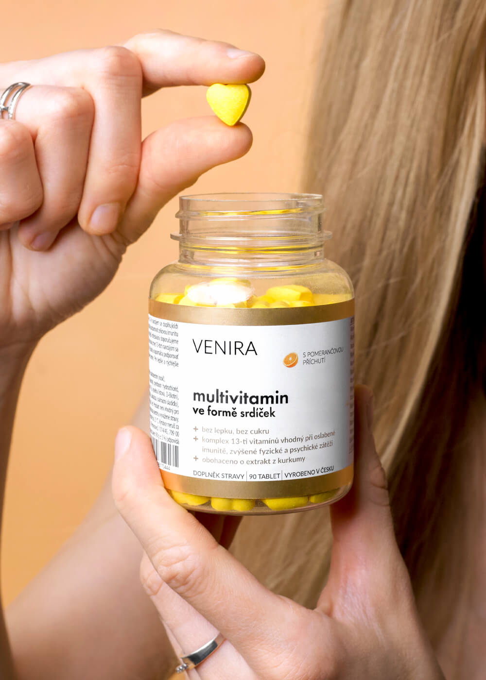 VENIRA multivitamin ve formě kostiček - pomeranč, 90 kostiček