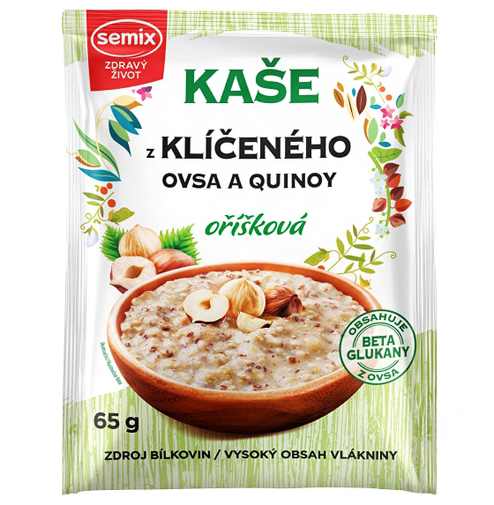 SEMIX Kaše z klíčeného ovsa a quinoy oříšková bez lepku 65 g