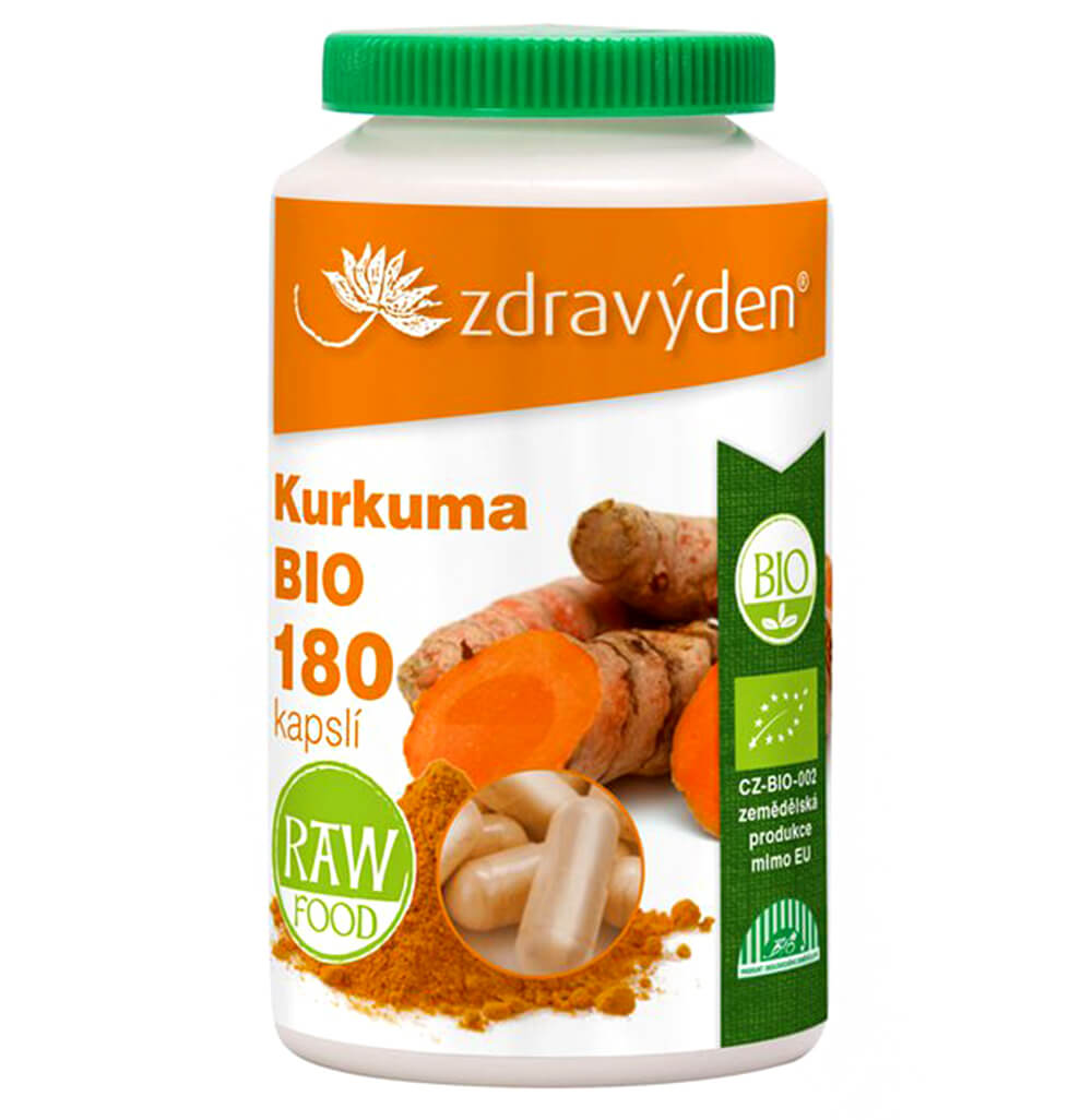 Zdravý den Kurkuma BIO 180 kapslí