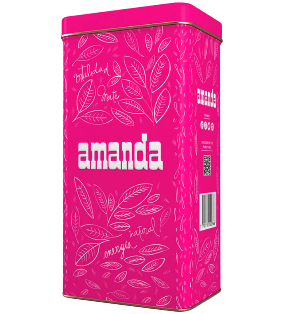 Amanda Yerba Maté Tradicional v růžové plechové dóze 500 g